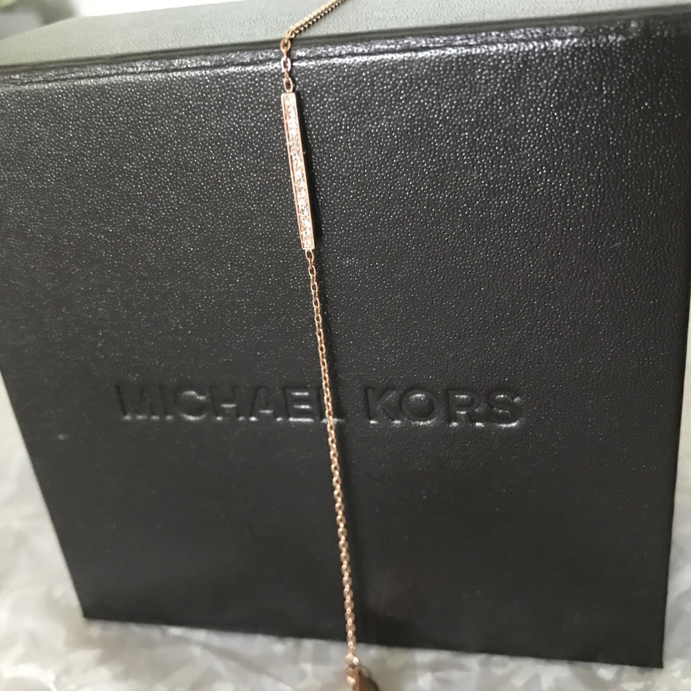 SOLD ‼️ MK delicate rose gold tone pave bracelet - Picture 2 of 7